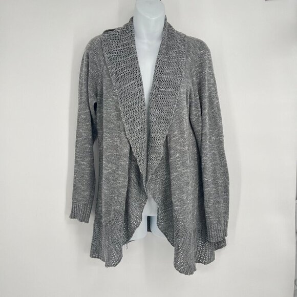 Torrid Gray Knit‎ Open Front Cardigan Sweater Size 0/Large - Picture 6 of 6